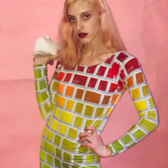 Jeremy Scott x Adidas Dresses & Skirts - Jeremy Scott Rainbow Keyboard Dress
